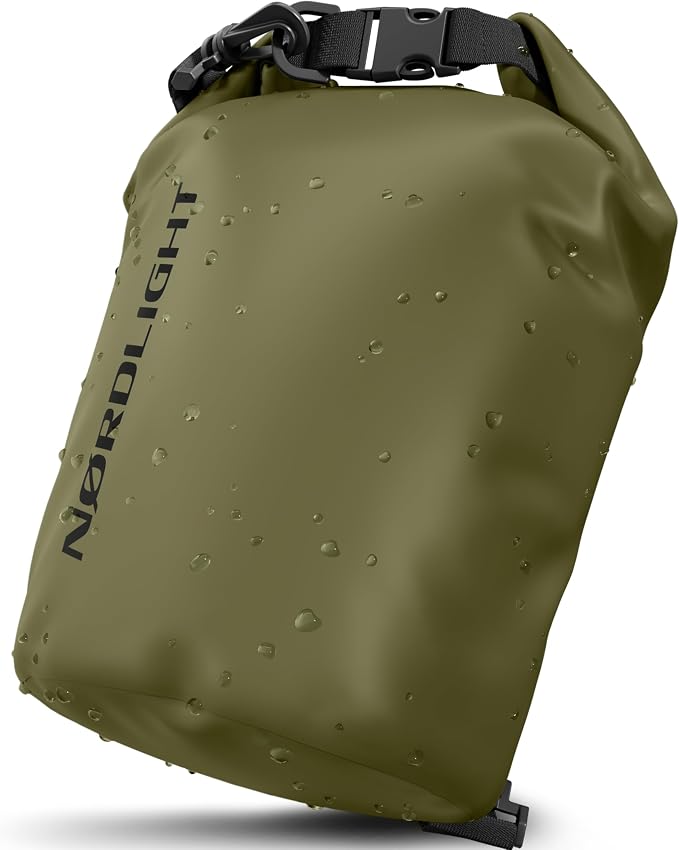 NORDLIGHT waterdichte draagtas 10 liter met draagriem, kleur groen