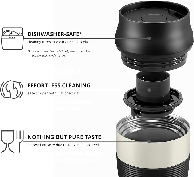 Wilford & Sons - Koffie - Reismok - Roestvrijstaal - Vaatwasser bestendig - Mat Zwart - 360ML