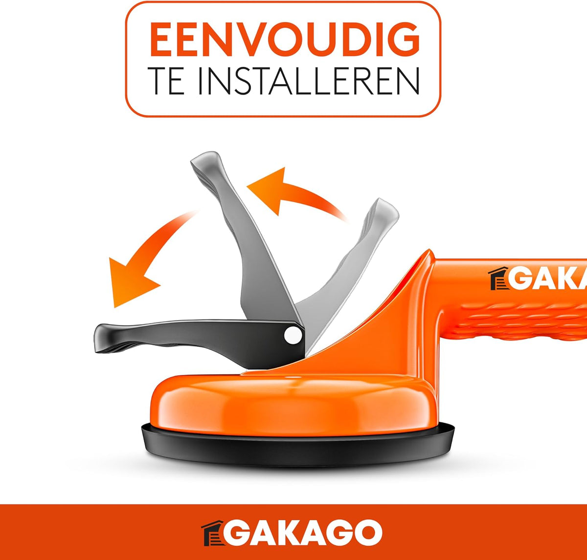 Gakago zuigheffer (verpakking van 2) - Ergonomische & anti-slip zuignappen - 120kg belastbare zuigheffer voor het transporteren van tegels, laminaat, ruiten en glas