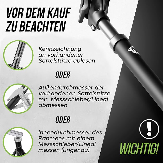 MUNATURA Premium zadelpen, geveerd, diameter  30,9 / 31,6, comfortabele rijervaring, licht en verstelbaar, geschikt voor elke fiets