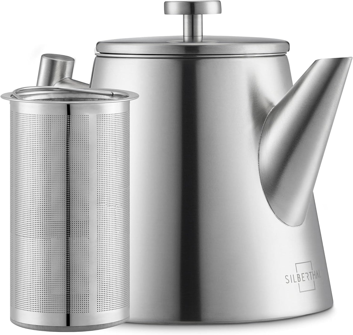 Theepot Thermo + interne zeef SILBERTHAL roestvrij staal 1 liter