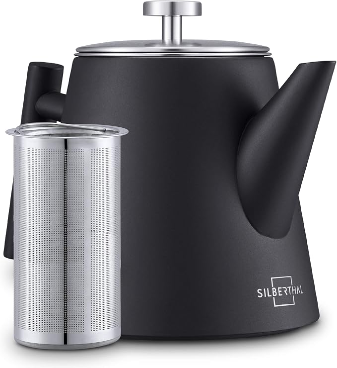 Theepot Thermo + interne zeef SILBERTHAL roestvrij staal 1 liter