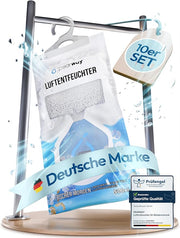 Pearway PEARWAY set van 10 (blauw ochttendbries) en set van 9 (geel bloemen) x 500 ml luchtontvochtiger zak, vochtvreter,, kastontvochtiger om op te hangen