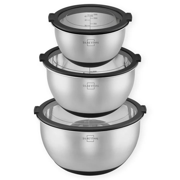 Set van 3 roestvrijstalen kommen - Silberthal