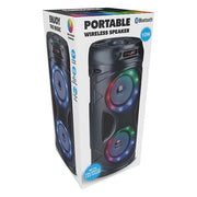 Bluetooth Speaker met RGB Licht - Draagbare Partybox 4,5 Uur Batterijduur - Party Speaker met USB Ingang en TF-Kaart - 16 x 38.5 cm