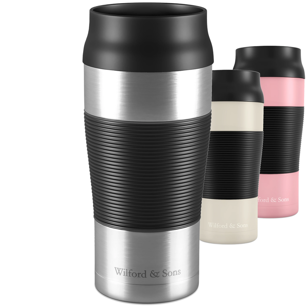 Wilford & Sons - Koffie - Reismok - Roestvrijstaal - Vaatwasser bestendig - Mat Zwart - 360ML