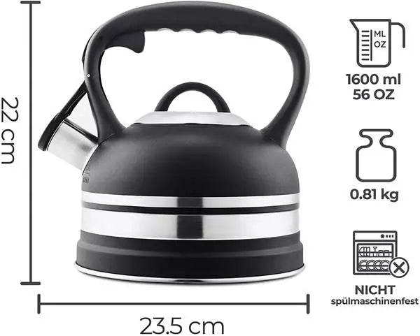 Silberthal fluitketel waterketel 1.6 liter Alle warmtebronnen (incl. inductie)