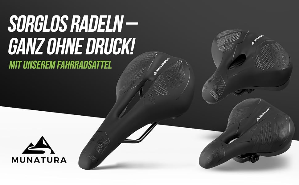 MUNATURA/NEXTCOVER Ergonomisch Fietszadel - Comfortabel en Waterdicht voor Heren en Dames Mountainbike, Citybike, Trekkingbike (zie varianten)