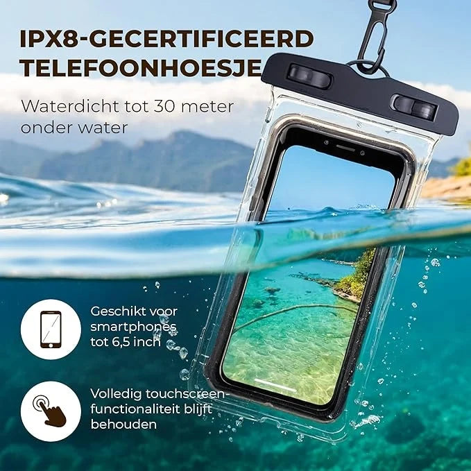 Nordlight Waterdichte Dry Bag Tas 10L met Telefoonhoes – Waterproof Duffeltas met Schouderriem voor SUP, Surfen, Strand en Outdoor