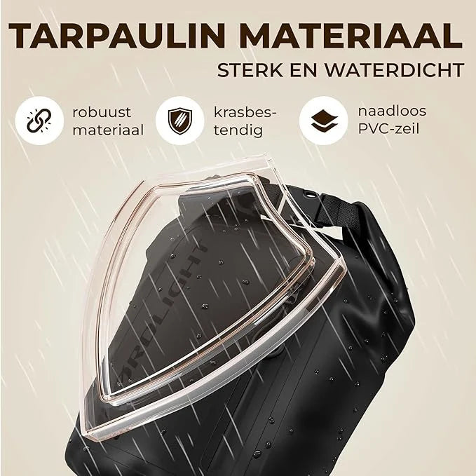 Nordlight Waterdichte Dry Bag Tas 10L met Telefoonhoes – Waterproof Duffeltas met Schouderriem voor SUP, Surfen, Strand en Outdoor