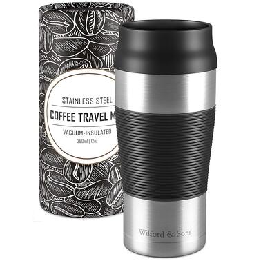 Wilford & Sons - Koffie - Reismok - Roestvrijstaal - Vaatwasser bestendig - Mat Zwart - 360ML